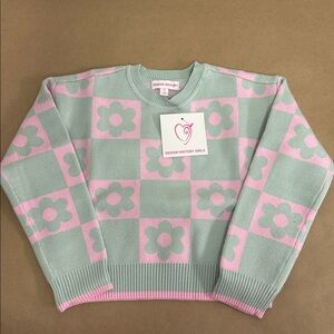 🌸 Design History Girls Colorblock Knit Sweater | Size 4 | NWT
